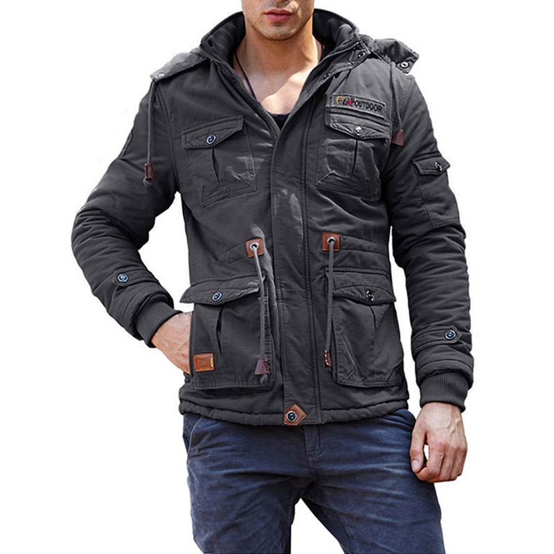 Work Fleece Jacket Windbreaker Tactical Pilot Bomber Mantel Verschleißabweisende Hutbefestigung Casual