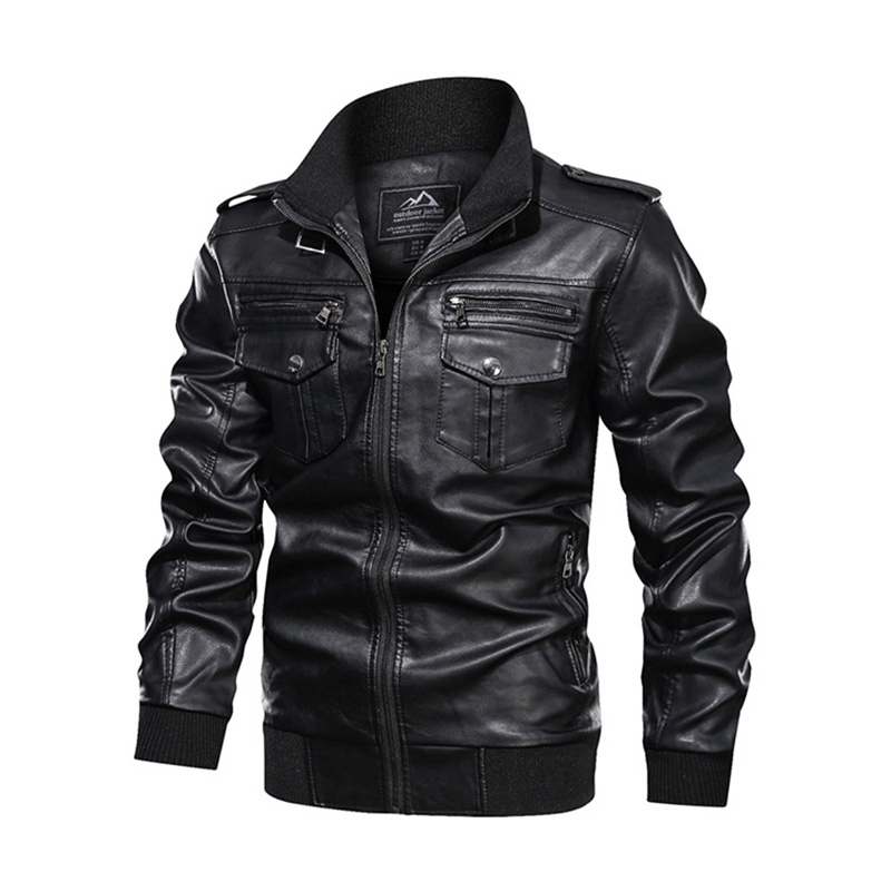 Ledermantel Fashion Pilot Fleece Thick Leather Bomber Jacket Großhandel Warmer Winter